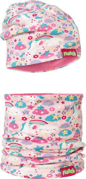 Reusch Kids Hat and Scarf Set 6589040 3748 pink fr